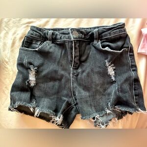 RSQ mid rise black shorts